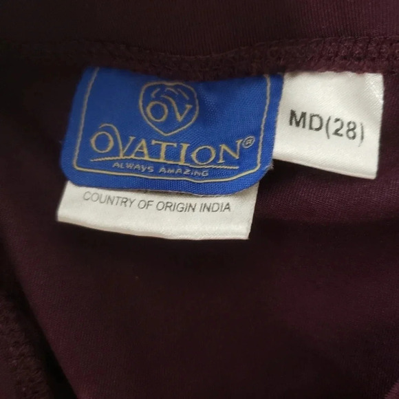 Ovation Womans Riding Tights Size 28  (wine) - Picture 6 of 10